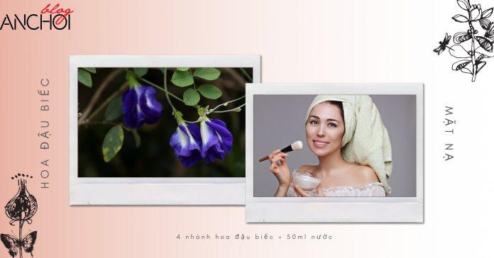 Sử dụng hoa đậu biếc để làm mặt nạ dưỡng ẩm cho da ( Nguồn: BlogAnChoi)