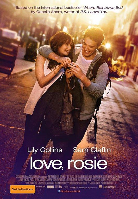 Lily Collins trong Love Rosie khi hợp tác cùng nam diễn viên Sam Claflin. (nguồn ảnh: Internet)