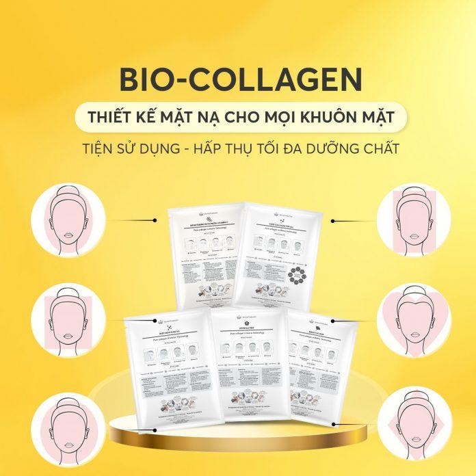 Mặt nạ Derma Production Bio-Collagen được thiết kế đặc biệt để phù hợp với mọi hình dáng khuôn mặt (Nguồn: Internet).