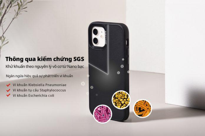 Lớp phủ nano bạc của ốp DEVILCASE Pro đạt chuẩn SGS chống được nhiều loại vi khuẩn nguy hiểm (Ảnh: DevilCase).