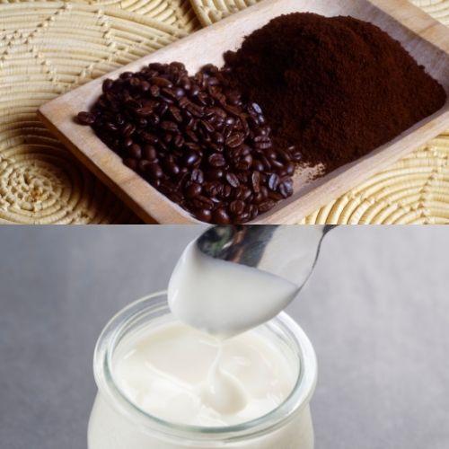 Bã cà phê kết hợp với sữa chua