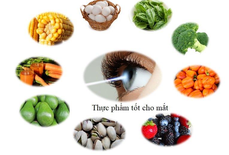 Nhóm các loại thực phẩm giàu dinh dưỡng, tốt cho mắt (Ảnh: Internet).