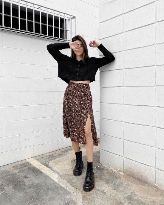 Boot phối cùng chân váy nâng tầm phong cách cho bạn (ảnh: internet) Boot phối cùng chân váy nâng tầm phong cách cho bạn (ảnh: internet)