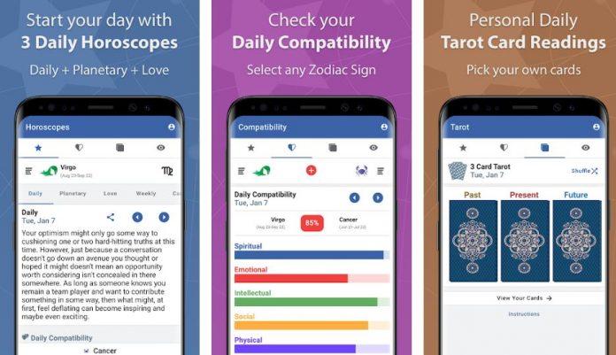 Ứng dụng xem tử vi Horoscopes & Tarot dành cho Android (Ảnh: Internet).