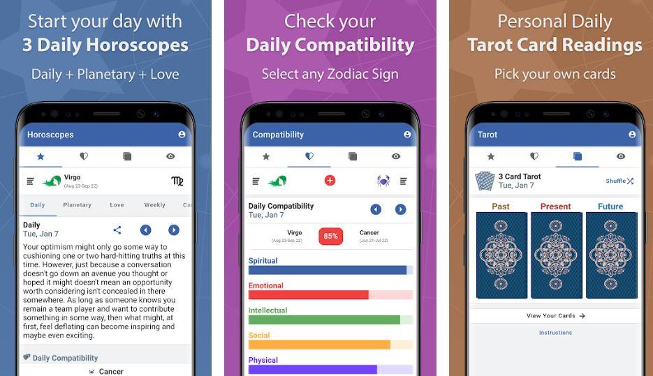 Ứng dụng xem tử vi Horoscopes & Tarot dành cho Android (Ảnh: Internet).