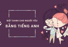 biệt danh cho người yêu bằng tiếng anh