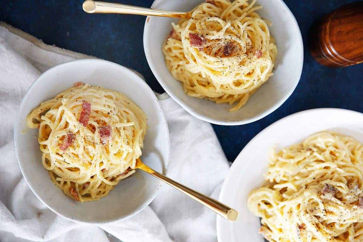 Carbonara ăn bằng dĩa sẽ ngon hơn tô (Nguồn: Internet)