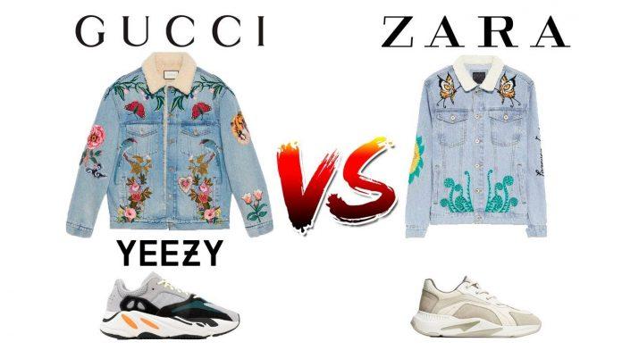 Thiết kế áo khoác jean của Zara khá giống Gucci