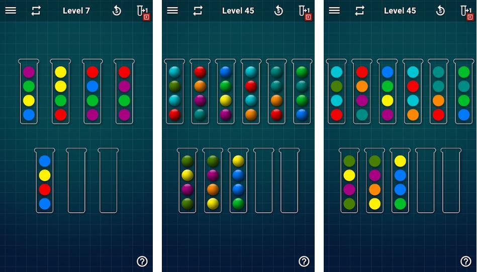 Game Ball Sort Puzzle chơi một tay offline trên điện thoại (Ảnh: Internet).