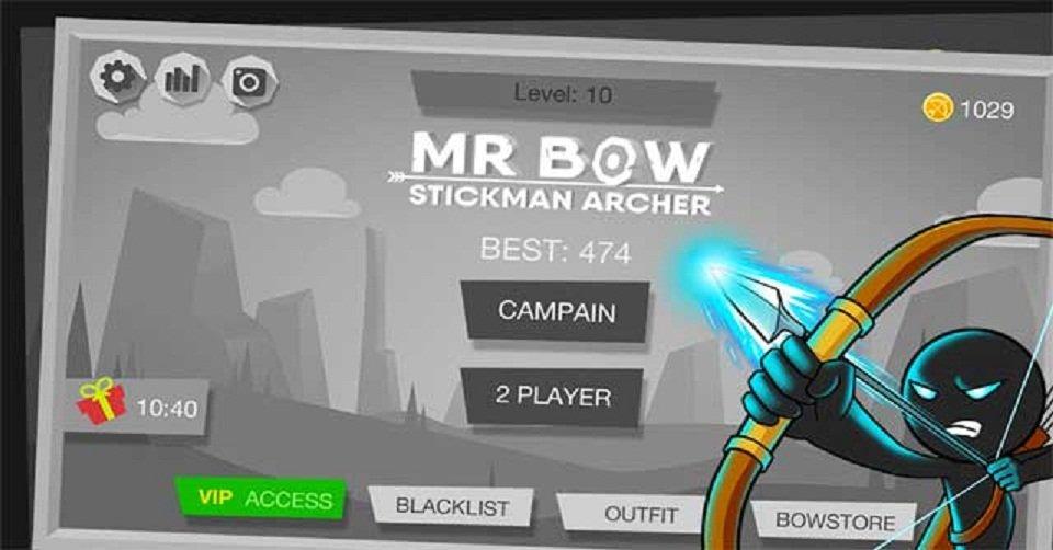 Game bắn cung cho điện thoại Mr Bow (Ảnh: Internet).