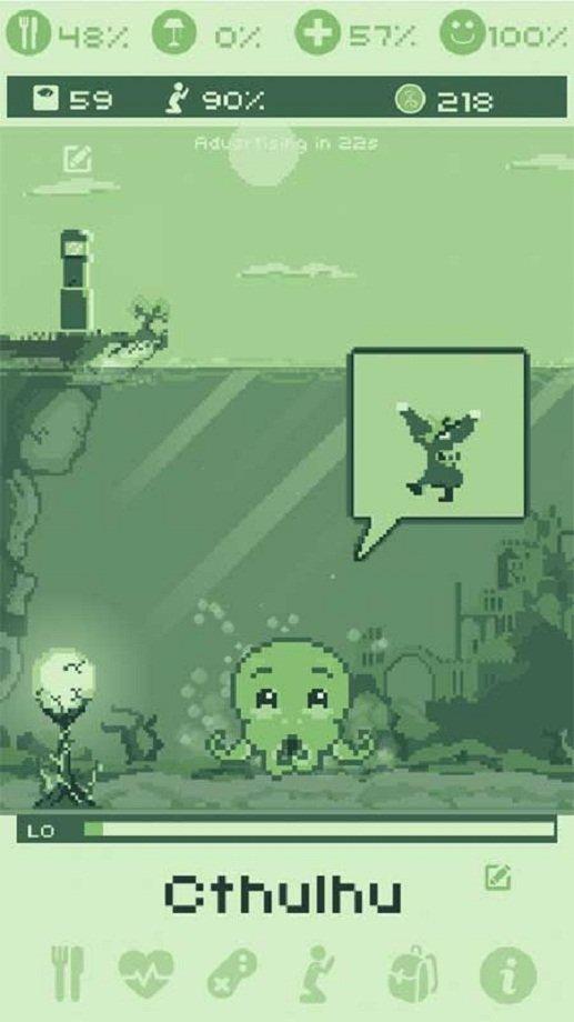 Game nuôi thú ảo Cthulhu Virtual Pet (Ảnh: Internet). Game nuôi thú ảo Cthulhu Virtual Pet (Ảnh: Internet).
