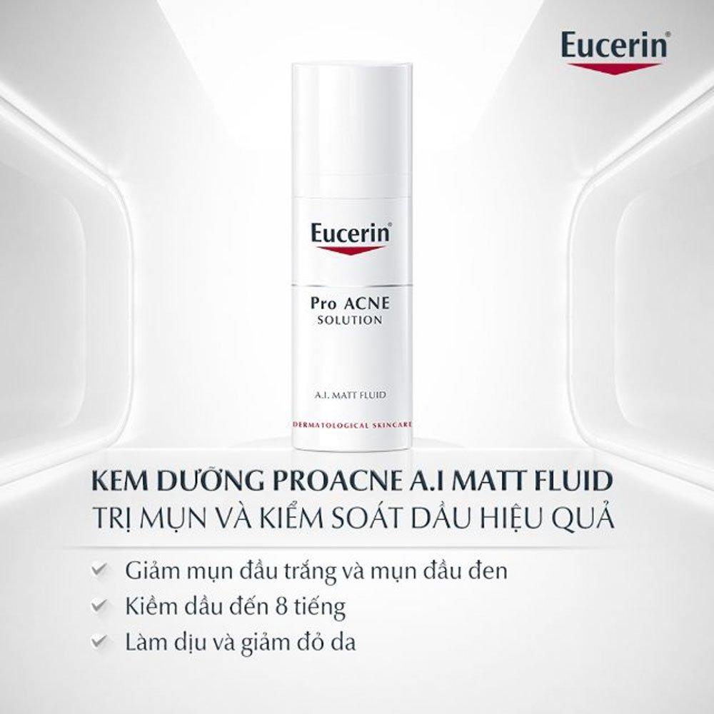 Kem trị mụn ẩn và làm sáng da Eucerin Pro Acne Solution AI Matt Fluid (Nguồn: Internet)