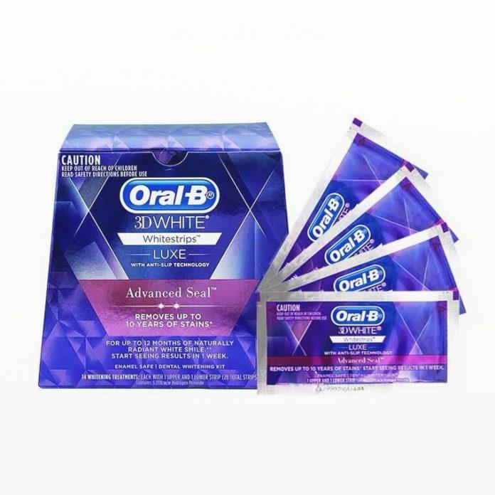 Miếng dán trắng răng Oral-B 3D White Luxe Advance Seal 14 Whitening Treatments (ảnh: internet)