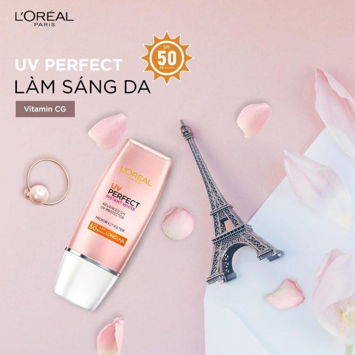 Kem chống nắng L’Oreal UV Perfect Rosy Instant White dưỡng sáng và nâng tone da ( Nguồn: internet)