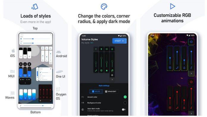Ứng dụng Volume Styles thay đổi giao diện Android (Ảnh: Internet).