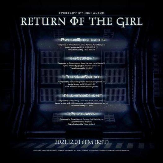 "Return of The Girl" phát hành ngày 1/12 (Ảnh: Internet).
