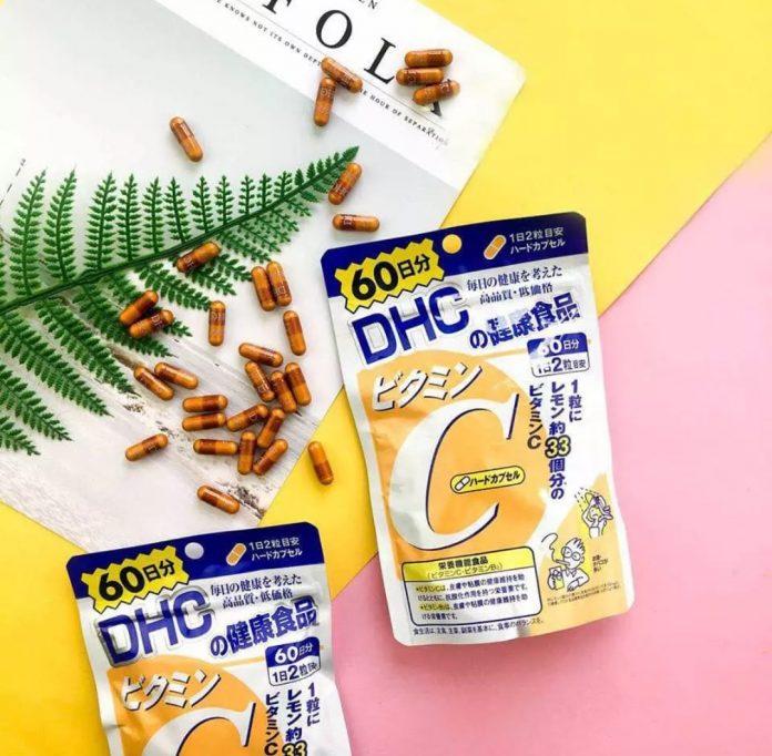 Viên uống sáng da DHC Vitamin C giúp dưỡng sáng da và mờ thâm (Ảnh: Internet).