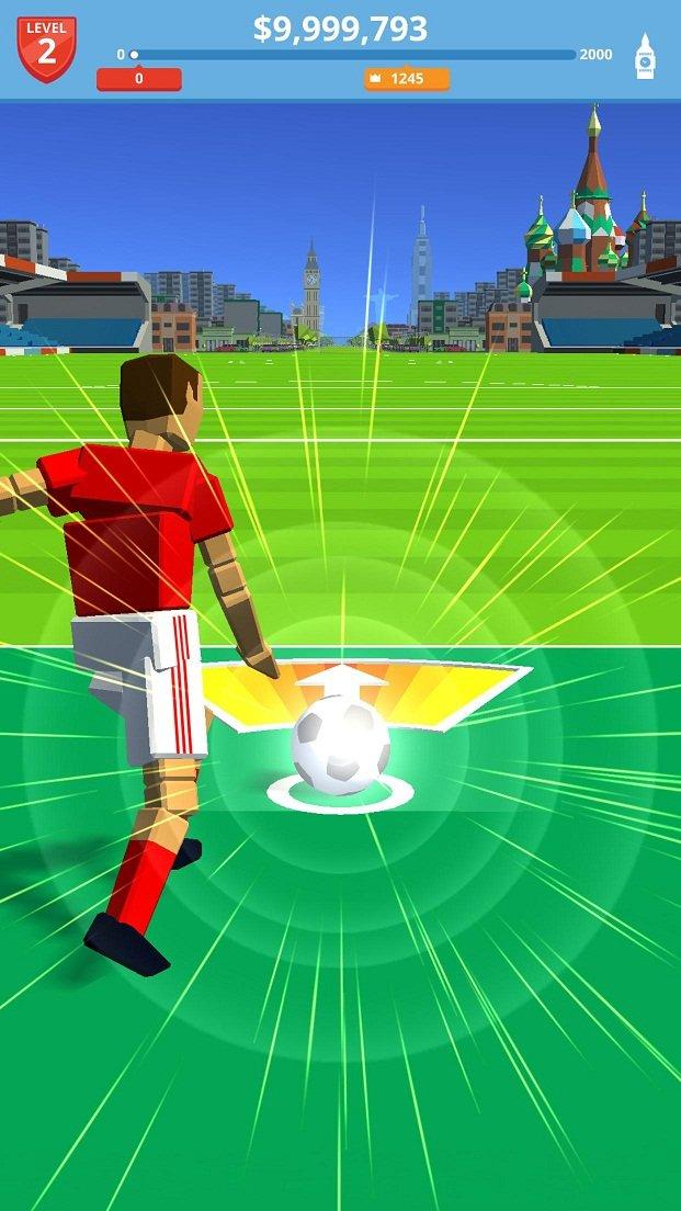 Game sút bóng Soccer Kick chơi trên điện thoại (Ảnh: Internet).