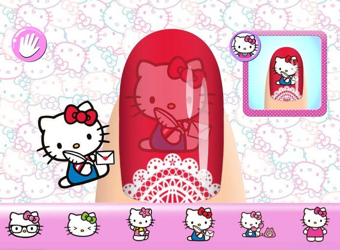 Game Hello Kitty Nail Salon trên điện thoại (Ảnh: Internet).