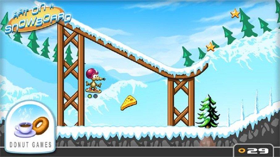 Game Rat On A Snowboard chủ đề mùa đông (Ảnh: Internet).