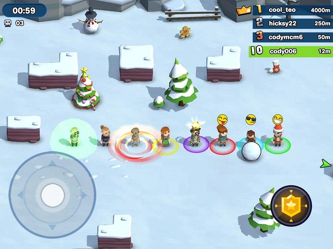 Game Snowball.io chủ đề mùa đông (Ảnh: Internet).