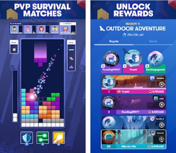 Game Tetris trên điện thoại (Ảnh: Internet).