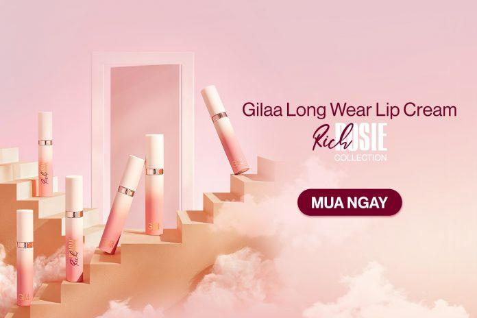 Hình ảnh ra mắt của Gilaa Long Wear Lip Cream Rich Rosie Collection