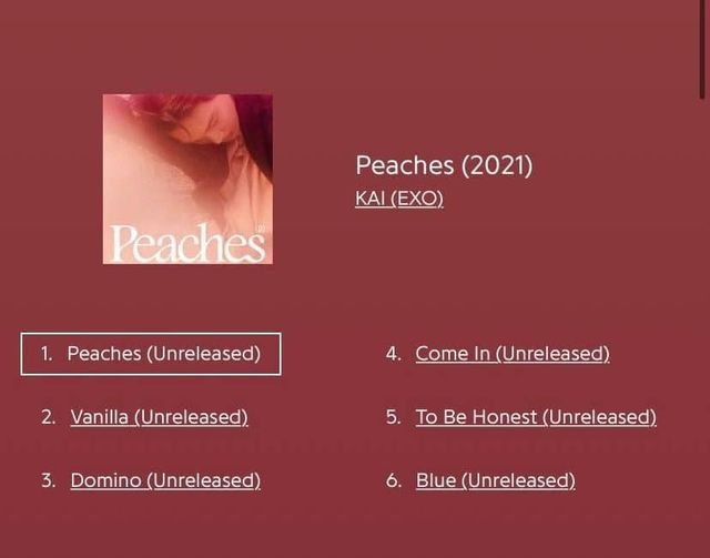 Mini Album “Peaches” (Ảnh: Internet).