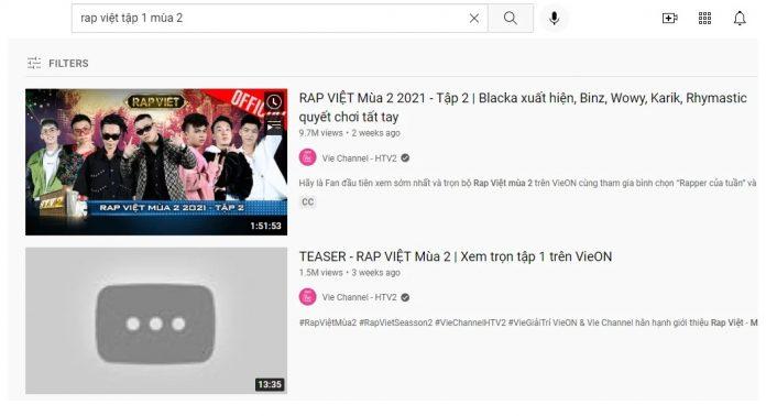 Sau scandal đạo nhái, tập 1 Rap Việt mùa 2 đã bị ẩn khỏi YouTube. (Ảnh: Internet)