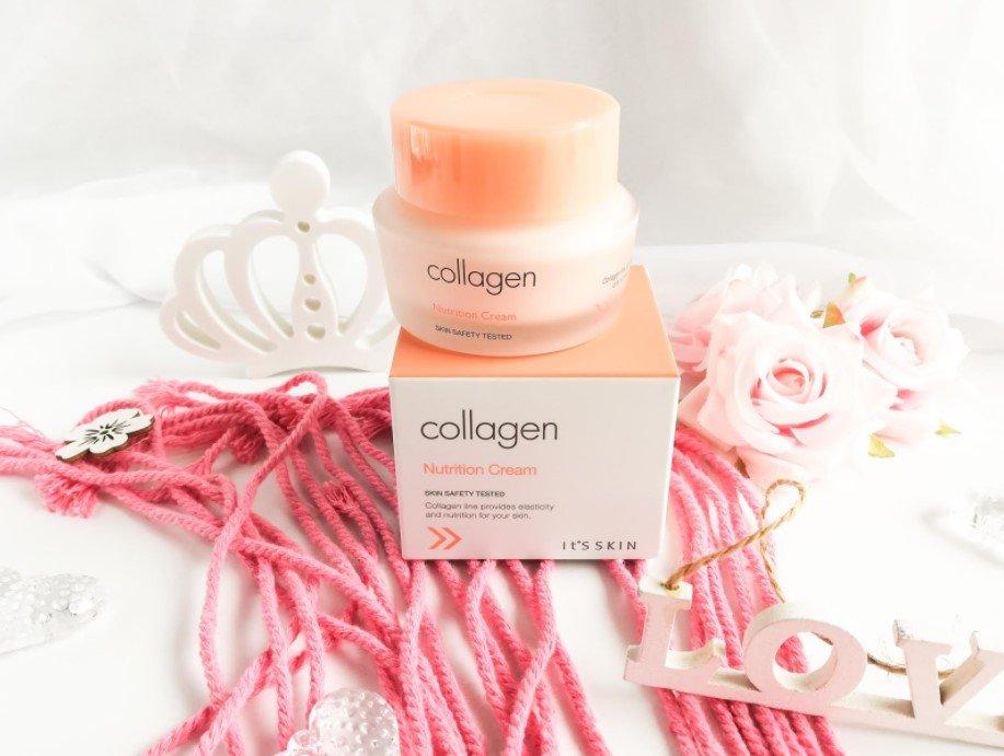 It's Skin Collagen Nutrition Cream có kết cấu mỏng nhẹ, giá hợp hạt dẻ mà còn giúp chống lão hóa da (Nguồn: Internet)