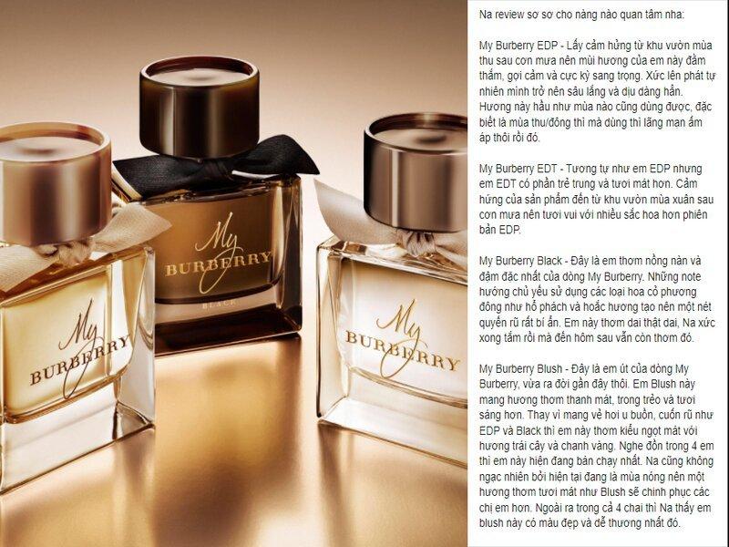 Review 4 phiên bản nước hoa My Burberry: bản tình ca quyến rũ đến từ London  - BlogAnChoi