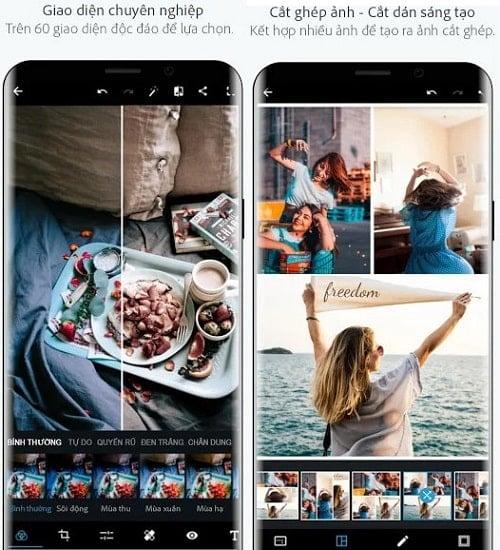 Ứng dụng Adobe Photoshop Express trên điện thoại (Ảnh: Internet). Ứng dụng Adobe Photoshop Express trên điện thoại (Ảnh: Internet).