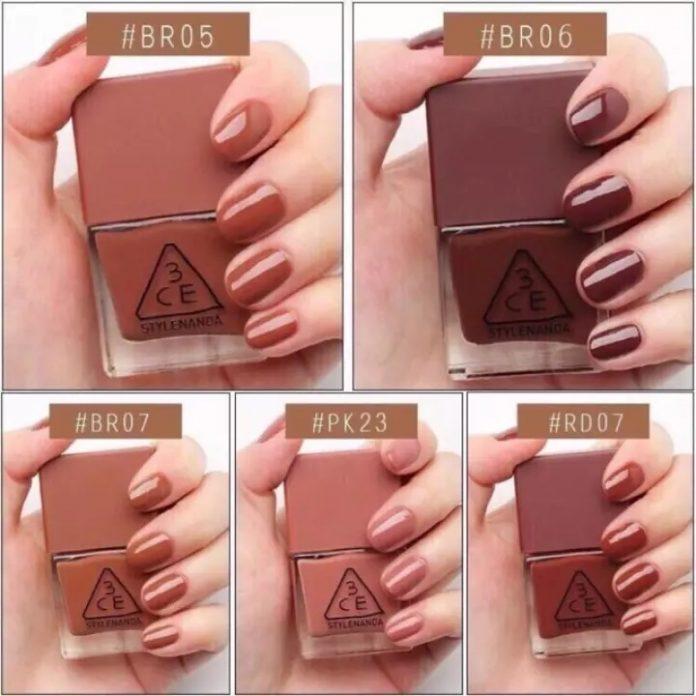 Bảng màu của son 3CE Mood Recipe Long Lasting Nail Lacquer