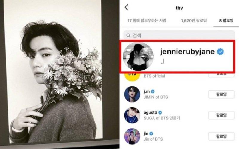 Fan hâm mộ phát hiện V follow Jennie và sau đó unfollow luôn. (Ảnh: Internet)