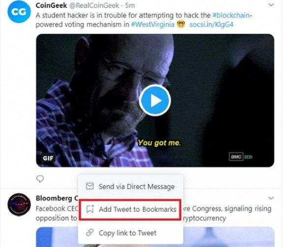 Cách đánh dấu bookmark trong Twitter (Ảnh: Internet). Cách đánh dấu bookmark trong Twitter (Ảnh: Internet).