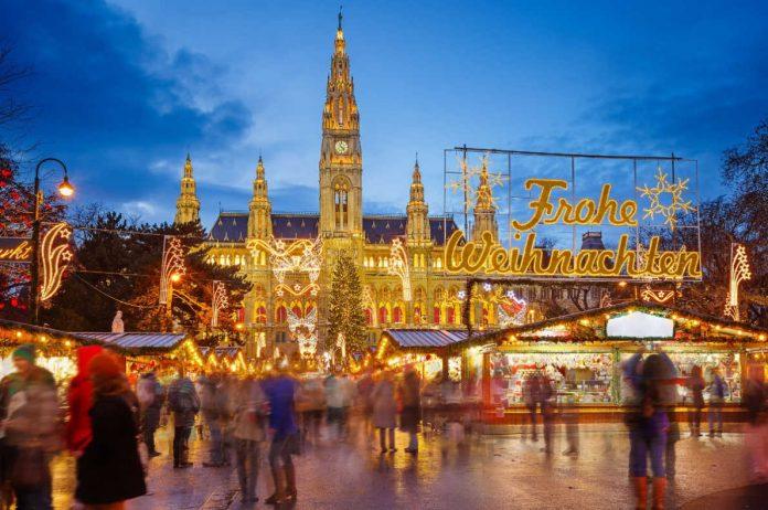 Chợ Giáng Sinh Vienna (Áo) (Ảnh: Internet).