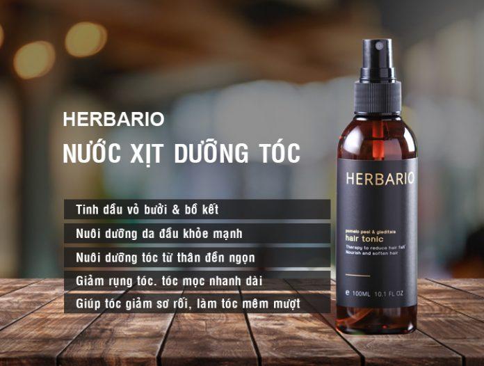 Công dụng chính của nước dưỡng tóc dạng xịt Herbario (Ảnh: Internet)