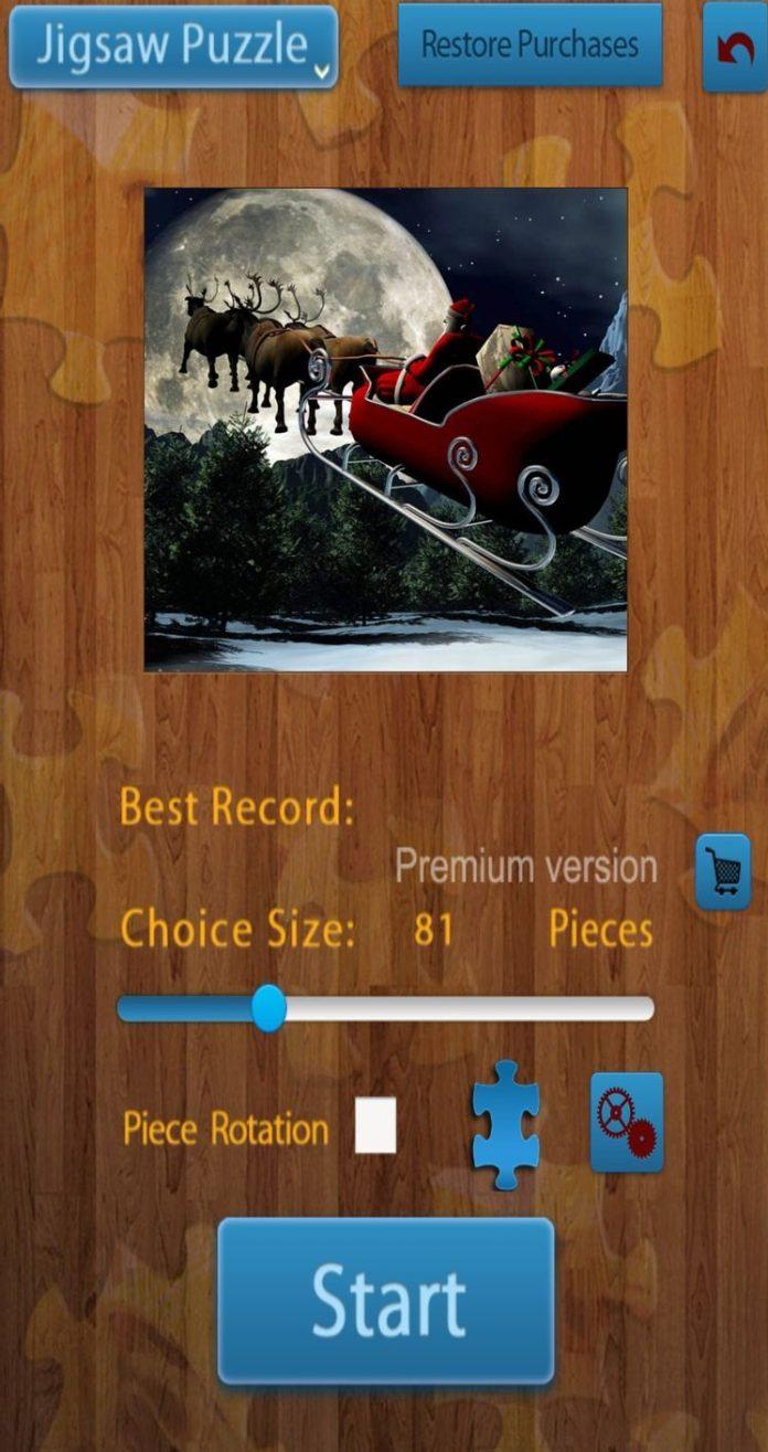 Game Giáng sinh Christmas Jigsaw Puzzles trên điện thoại (Ảnh: Internet).