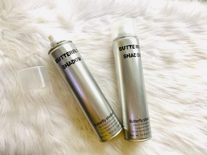 Gôm xịt tóc Butterfly Shadow với phối màu tone bạc mạnh mẽ đầy khí chất (Nguồn: internet)