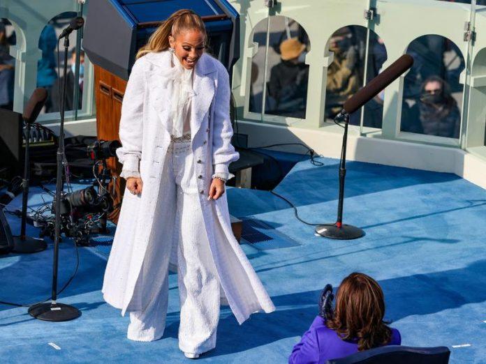 Jennifer Lopez tại lễ nhậm chức tổng thống Mỹ hồi đầu năm (Ảnh: Internet)