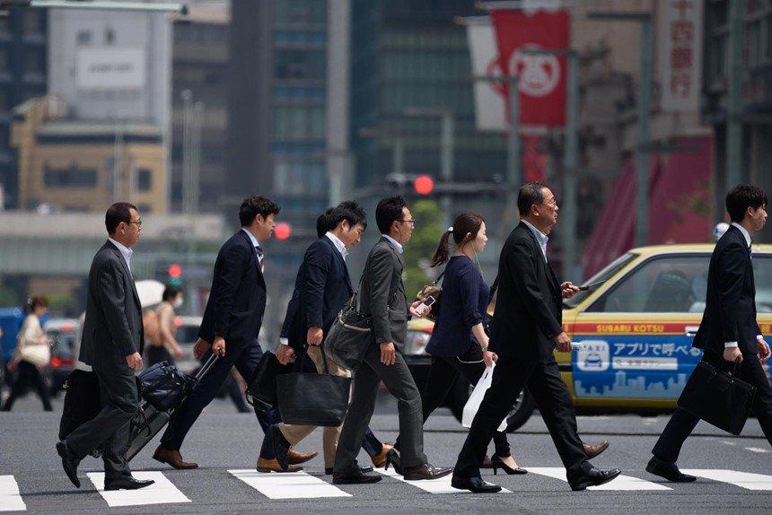 Người lao động tại Nhật Bản trên đường tới công sở (Ảnh: Internet).