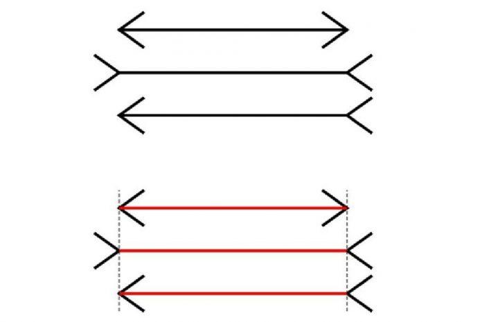 Nhìn vào các đường thẳng ở đây, bạn có đoán ra đoạn nào là ngắn nhất hay dài nhất không? (Nguồn: internet)