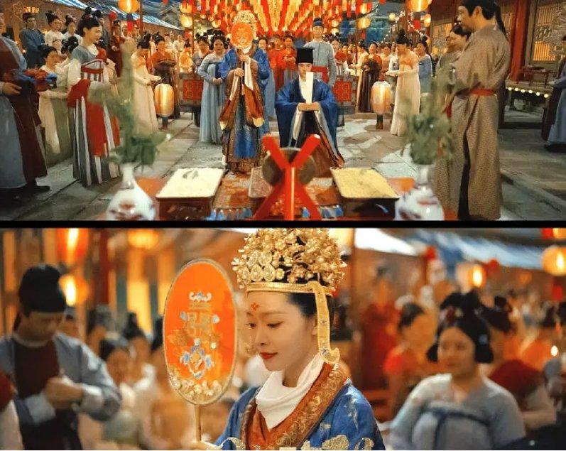 Cảnh hôn lễ cực đẹp của Bách Lý Hoằng Nghị và Liễu Nhiên đầu phim (ảnh: internet)