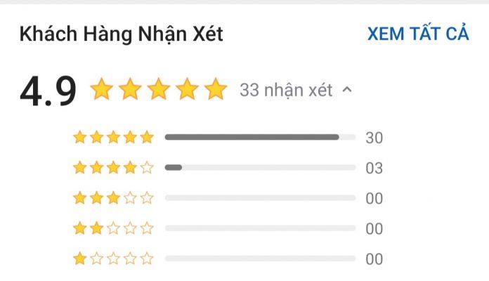 Đánh giá của khách hàng về trên Tiki (ảnh: internet)