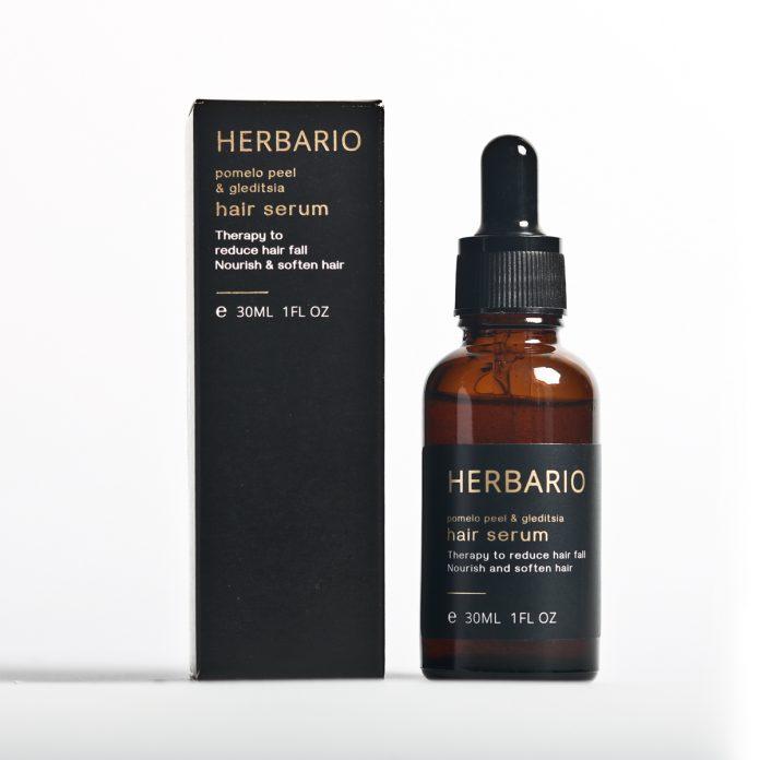 Bao bì, thiết kế của serum dưỡng tóc bồng bềnh, suôn mượt Herbario (Ảnh: Internet)