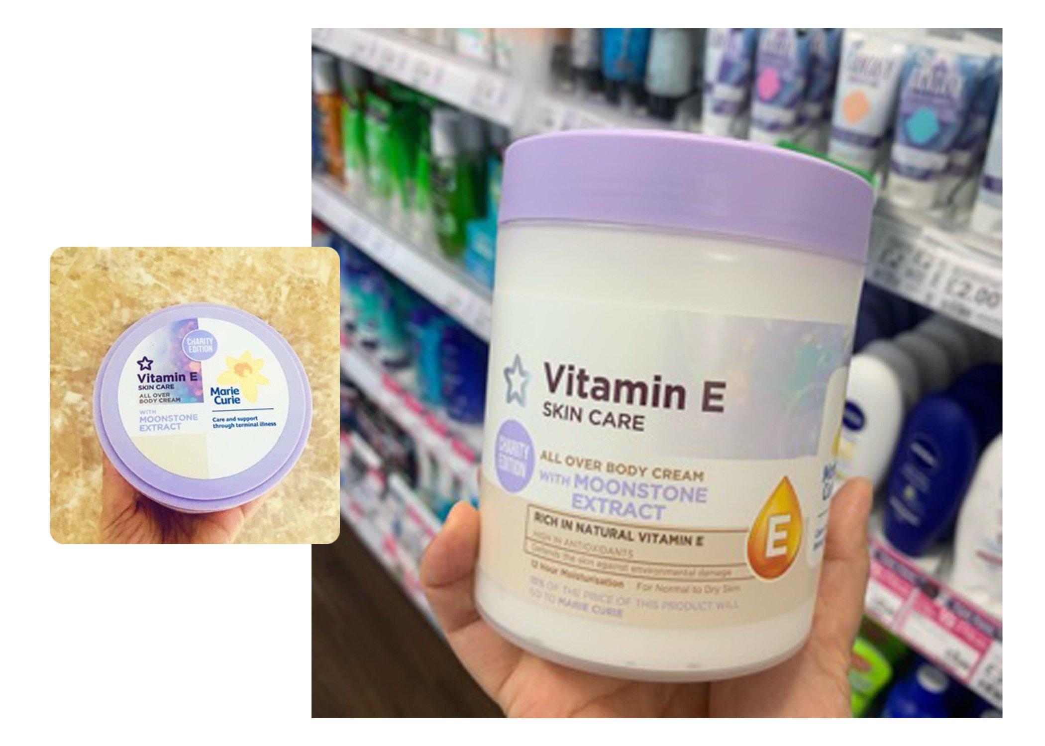 Kem dưỡng Superdrug Vitamin E All Over Body Cream with Moonstone (Nguồn: BlogAnChoi).