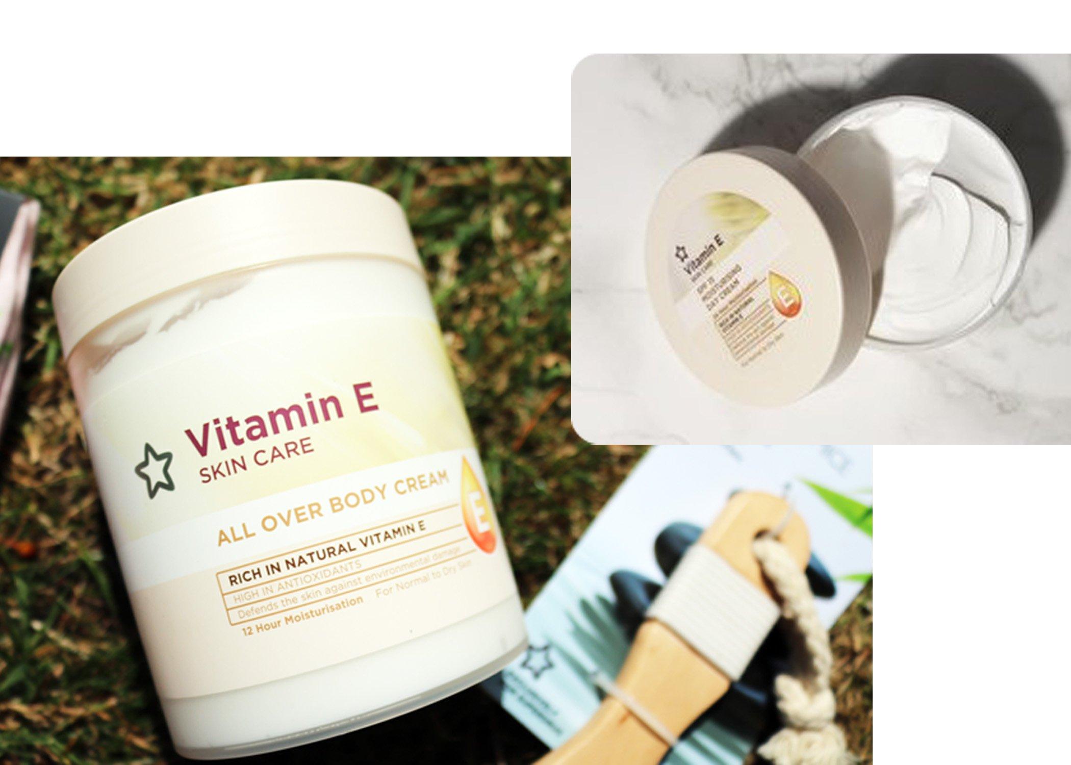 Kem dưỡng ẩm Superdrug Vitamin E All Over Body Cream (Nguồn: BlogAnChoi).