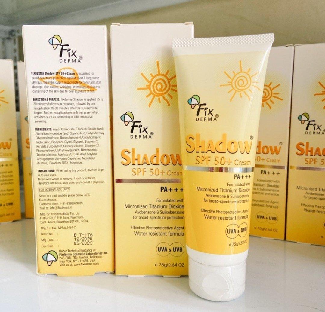 Kem chống nắng cho da dầu mụn Fixderma Shadow SPF 50+ (Ảnh: Internet).