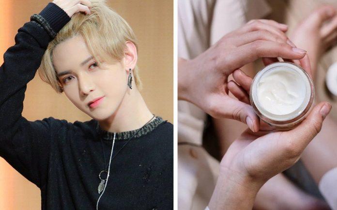 Yeosang (ATEEZ) không thoa kem dưỡng ẩm lên trán. (Nguồn: Internet)