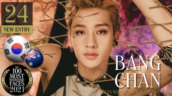 Bang Chan (Stray Kids) nam thần tượng K-Pop trong danh sách 100 gương mặt đẹp trai nhất năm 2021. (Nguồn: Internet)